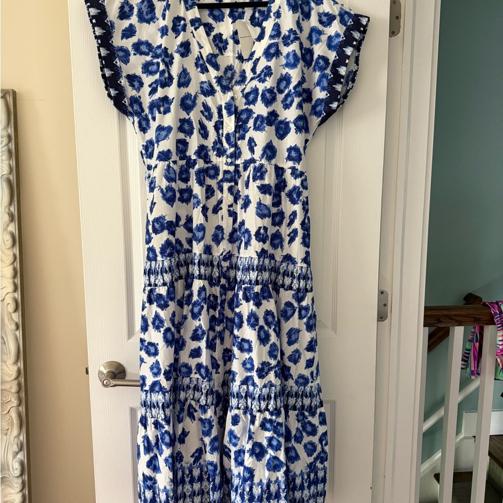 Abercrombie & Fitch Blue and White Patterned Top